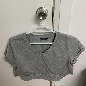 Grey crop top